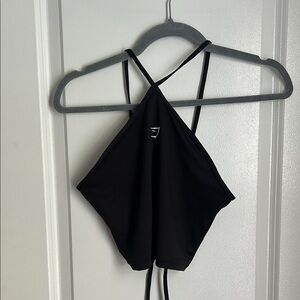 Gymshark Black Everyday Halter Neck Ribbon Tank